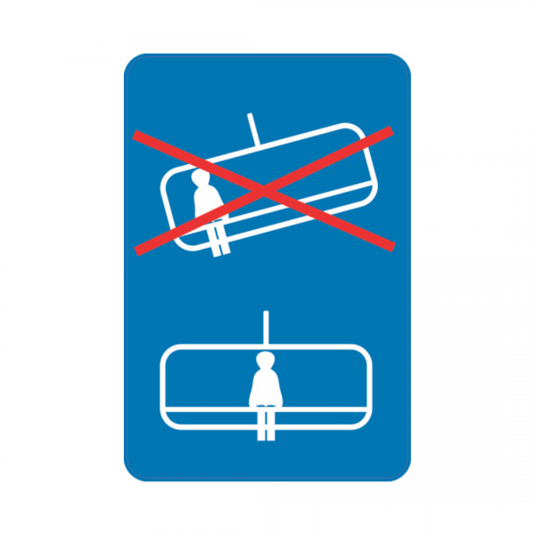 Panneau RM rectangle Sticker 40x60cm Ne pas s'asseoir d'un seul côté REC-STI192